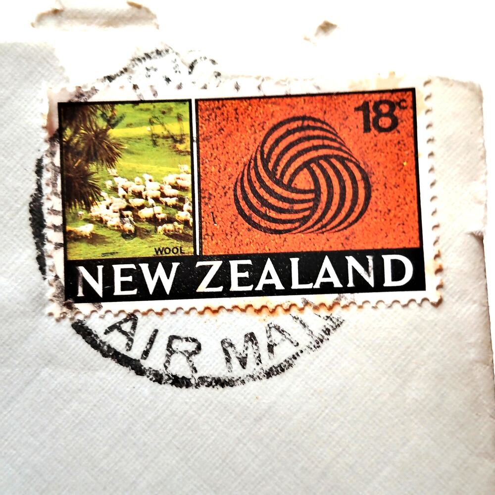 New Zealand 18c Wool Stamp 1969 Air Mail Cover to Birmingham Alabama USA
